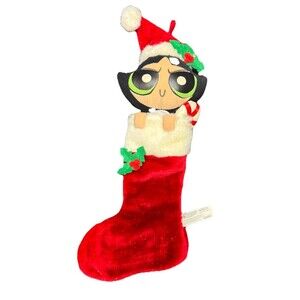 VTG Powerpuff Girls Christmas Stocking Buttercup Cartoon Network 2000s Nostalgia